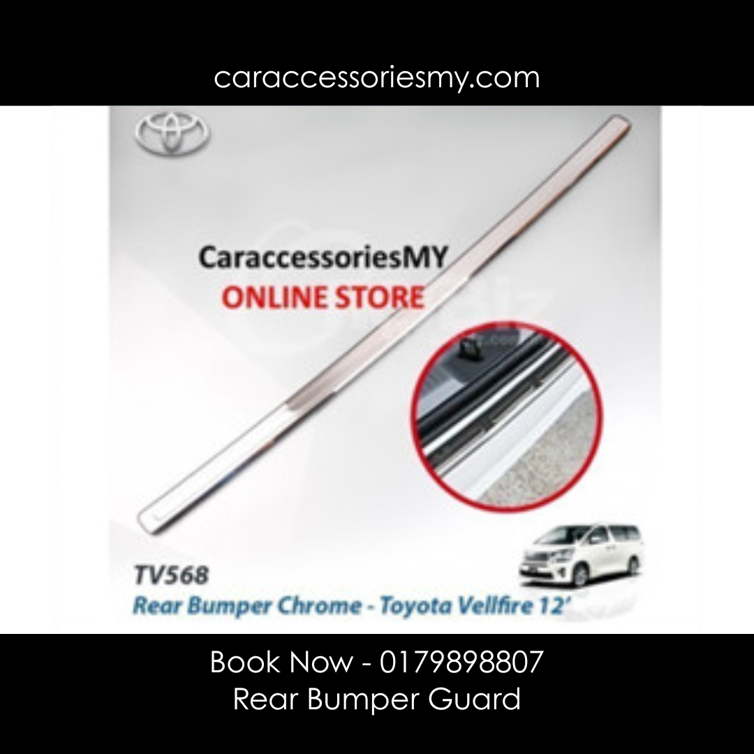 Toyota Alphard Vellfire anh20 Rear Bonnet Chrome Lining rear bumper guard step guard