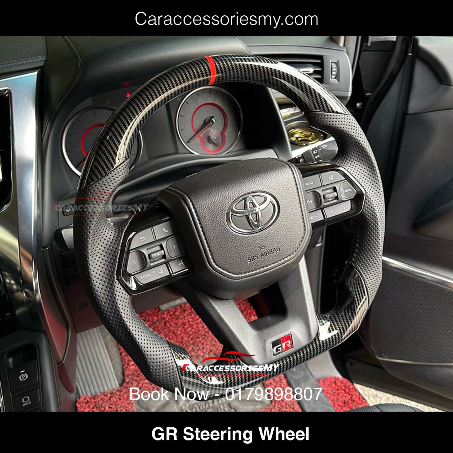 Toyota Alphard Vellfire AGH30 Carbon GR Steering Wheel