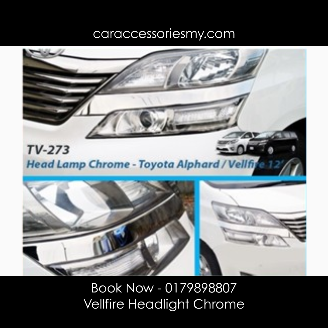 Toyota Vellfire anh20 2012-2014 Head Lamp Chrome Cover headlight chrome trim garnish
