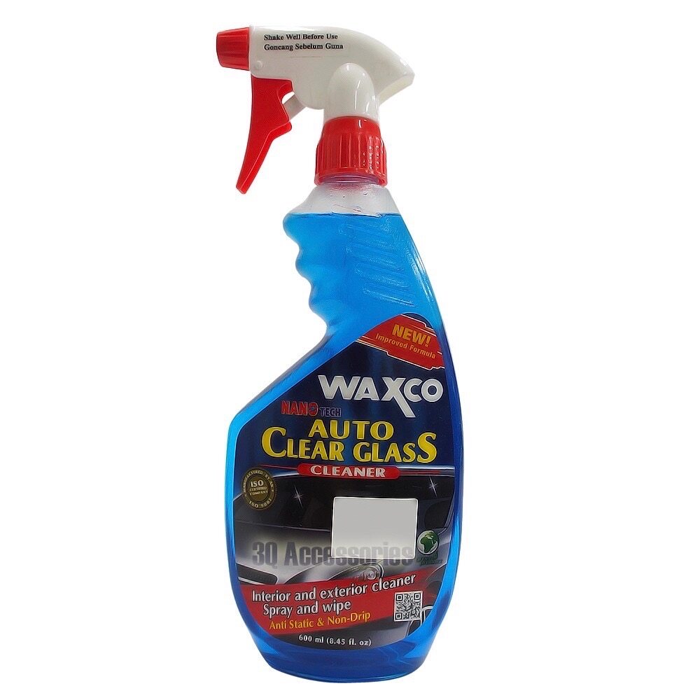 Waxco Auto Car Clear Glass Cleaner (600ml) windscreen windshield window stains remover bird drop cermin kereta 车镜子清洗液