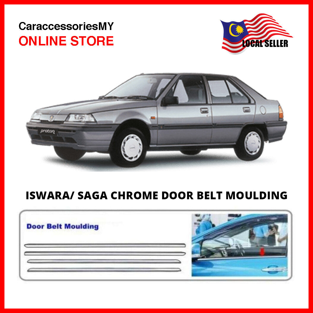 Proton Iswara/ saga Chrome door belt moulding trim window 4pcs saga accessories