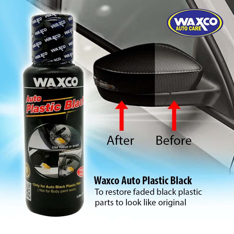 WAXCO Black Auto Plastic Colour Restorer Rubber Black Restore Trim Kereta kembalikan warna plastik Kilat plastic coating