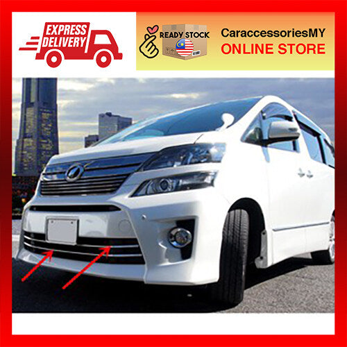 Toyota vellfire anh20 accessories bodykit chrome trim cover 2012-2014 Z-Grade Front Bumper Grille Chrome Garnish