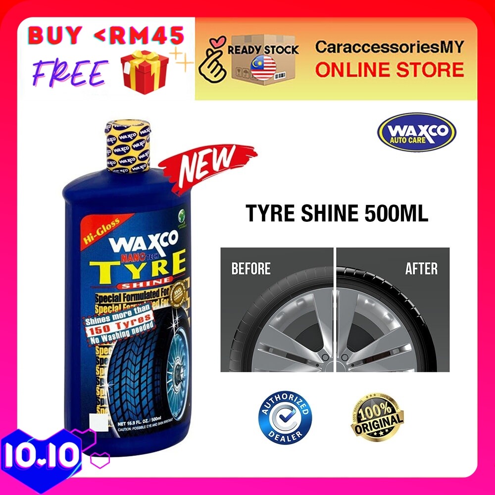 Waxco tire shine high gloss Nano Tech Tyre Shine HI - Gloss Net 16.9 FL. OZ / 500ml