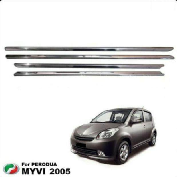 perodua myvi 1st gen Chrome Door Belt Moulding for Myvi (old) 2005-2010 window trim lining