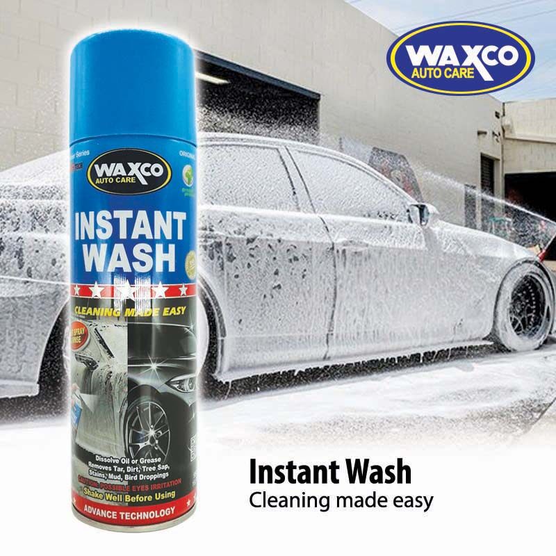waxco instant wash car wash form spray aerosol bubble easy clean sabun cuci kereta 懒人洗车器