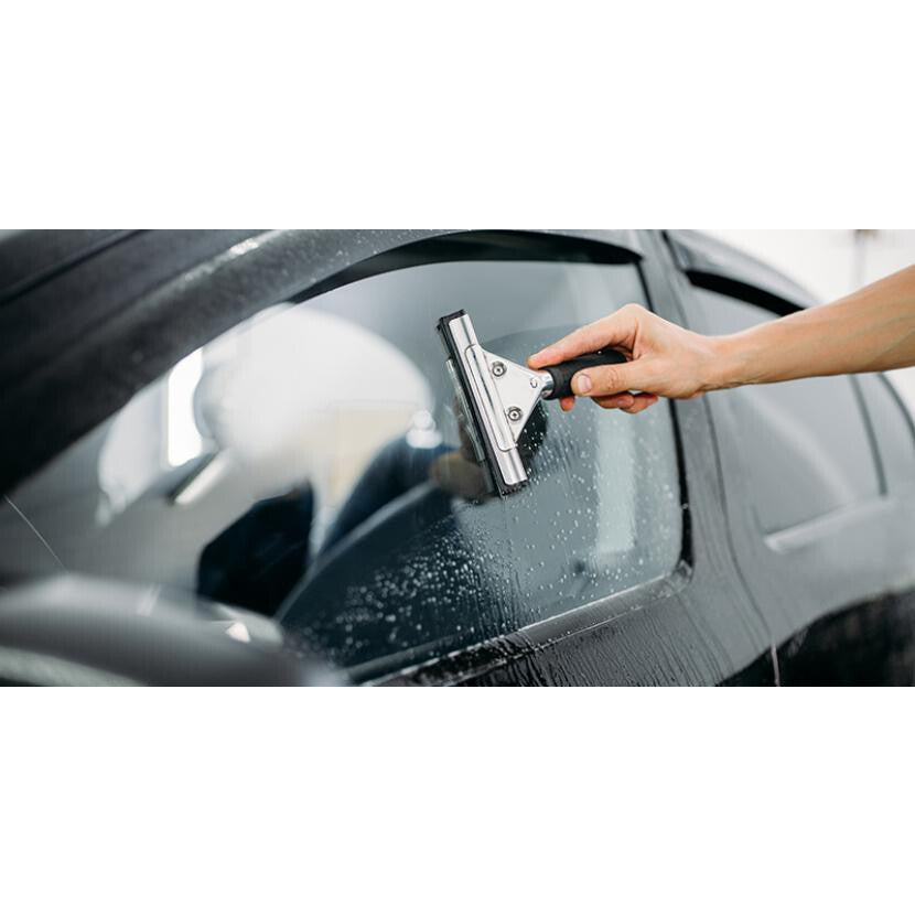 Waxco W SERIES clear glass compound remove oil spotted paint water spot stains rain act windshield scratches