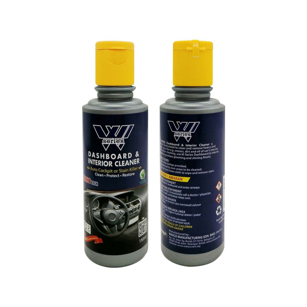 Waxco W series car dashboard & interior cleaner cockpit restore 100ml car care kilat dalam kereta