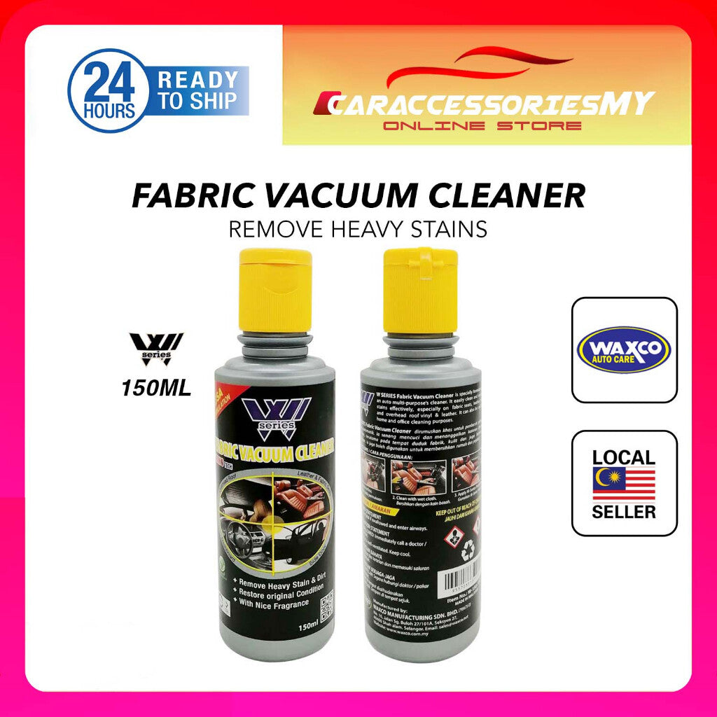 Waxco W SERIES fabric vacuum cleaner 150ml car seat sofa leather interior roof overhead hilang Kotor Noda kereta