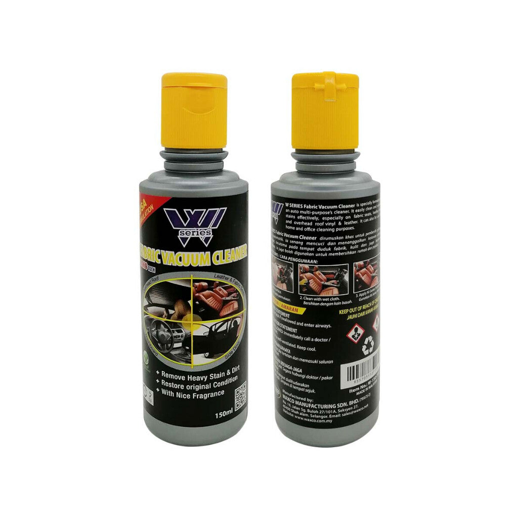 Waxco W SERIES fabric vacuum cleaner 150ml car seat sofa leather interior roof overhead hilang Kotor Noda kereta