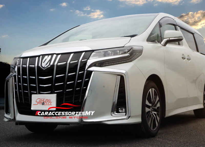 Toyota Alphard 2018-2021 ANH30 AGH30 Front Bumper Chrome Fog Lamp Fog Light Grille Garnish Trim Cover