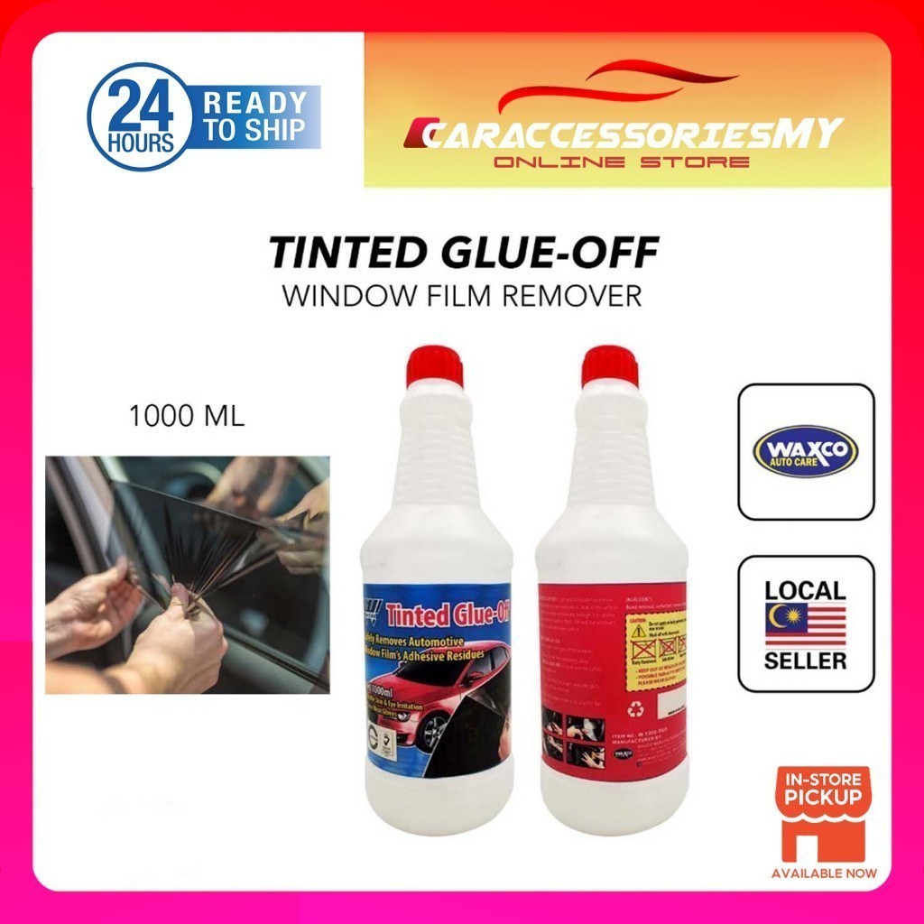 WAXCO Tinted Glue Off W series window film adhesive sticky remover 黑纸车镜隔热膜 tint glass film