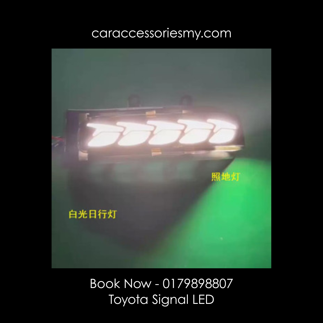 Toyota Alphard vellfire anh20 estima noah Voxy hilux side mirror drl running water turn signal daytime running light