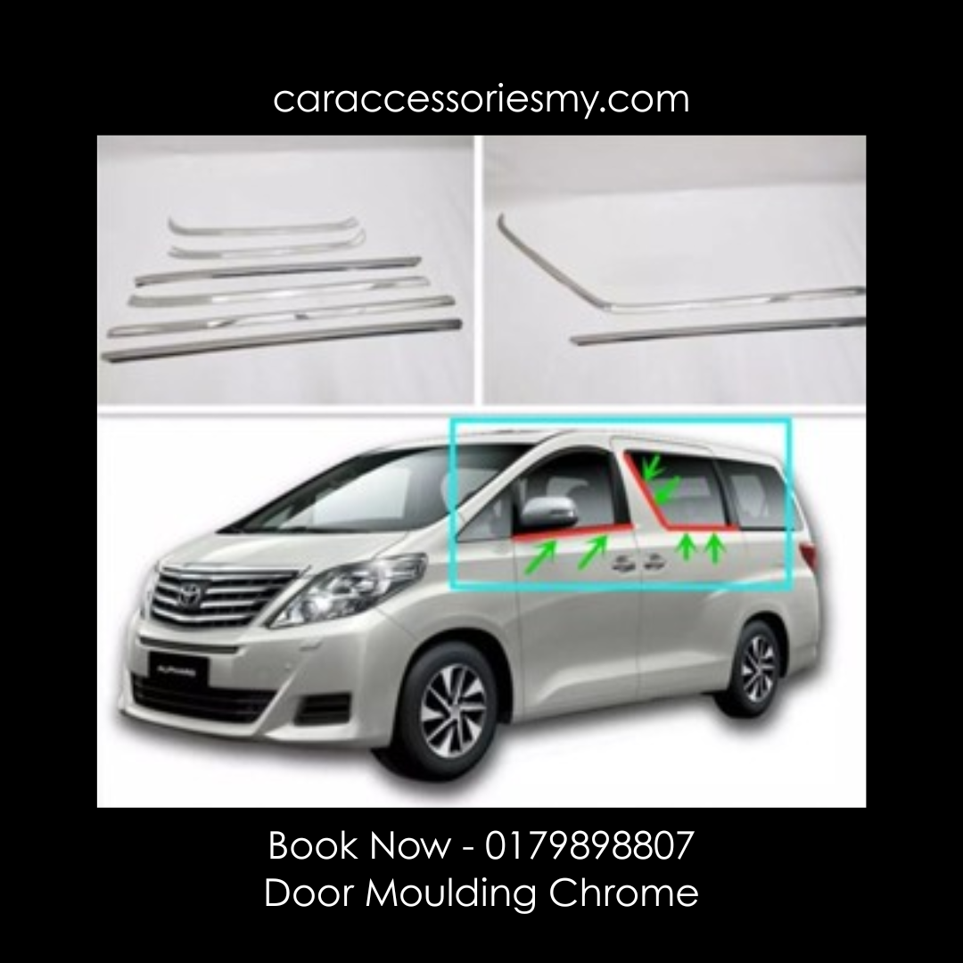 Toyota alphard vellfire ANH20 2008-2014 window moulding chrome door belt moulding window lining 6 PCS stainless steel