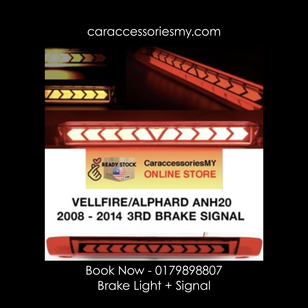 Toyota alphard vellfire estima anh20 agh30 anh30 LED rear Spoiler Third Brake Light With signal light 3rd brake lamp