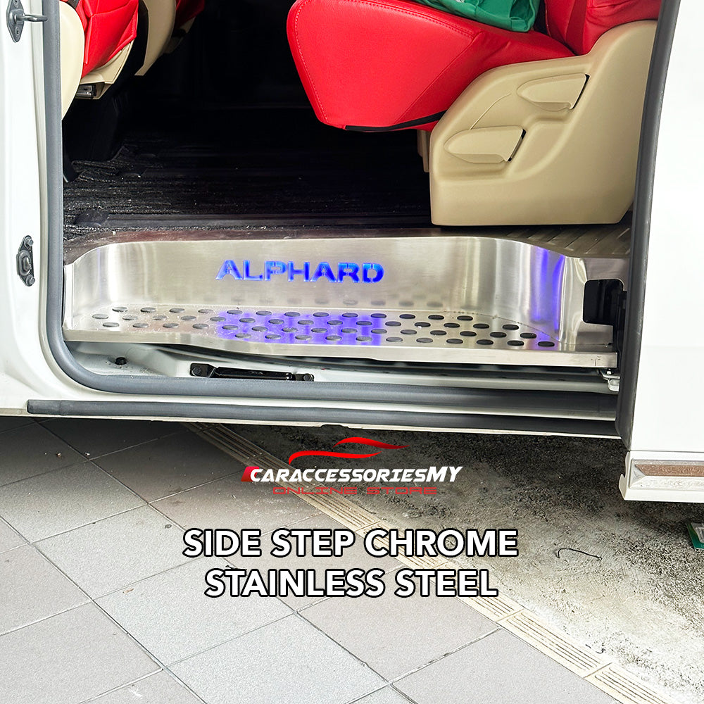 Toyota Alphard Vellfire AGH30 Side Step Sill Plate Chrome