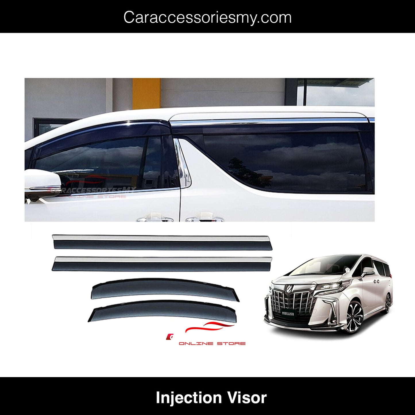Toyota Alphard Vellfire injection door visor