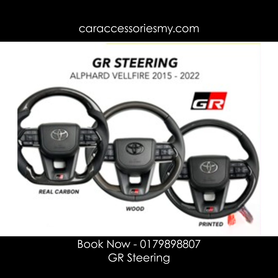 Toyota GR Vellfire Alphard Carbon fiber Steering sport stereng PnP All Model agh30 anh30 anh20 LC300