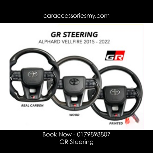 Toyota GR Vellfire Alphard Carbon fiber Steering sport stereng PnP All Model agh30 anh30 anh20 LC300