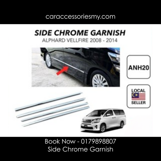 Toyota Alphard Vellfire anh20 2008-2014 Door Panel Liner side chrome garnish accessories