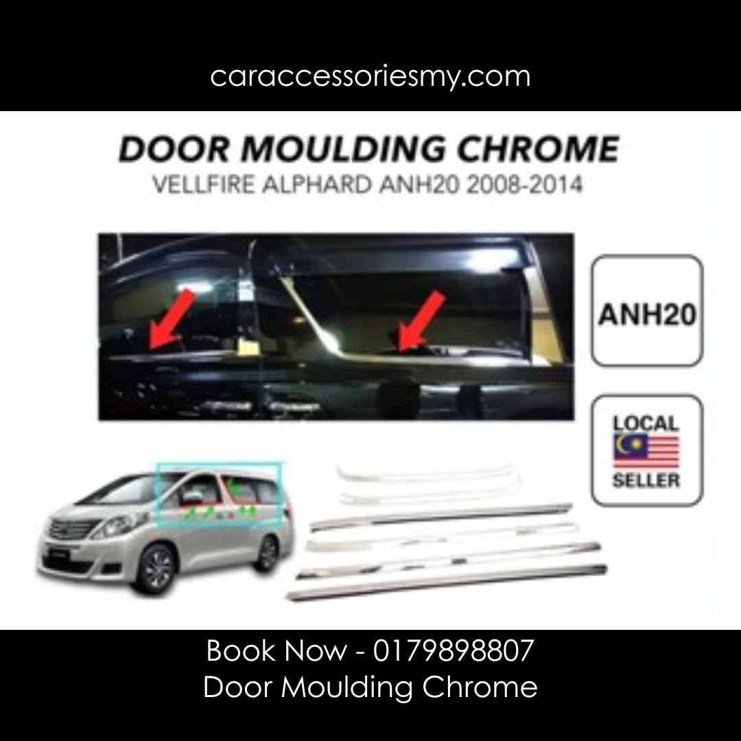Toyota alphard vellfire ANH20 2008-2014 window moulding chrome door belt moulding window lining 6 PCS stainless steel