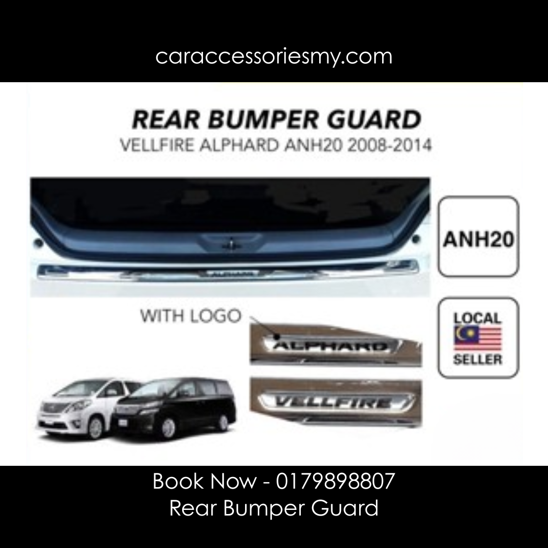 Toyota Alphard Vellfire anh20 Rear Bonnet Chrome Lining rear bumper guard step guard