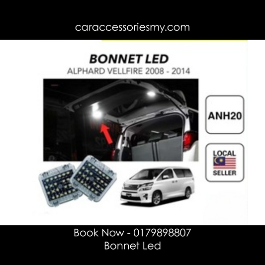 Toyota Vellfire Alphard ANH20 Rear Bonnet led boot Lamp One Touch ON OFF Switch led luggage light lampu belakang