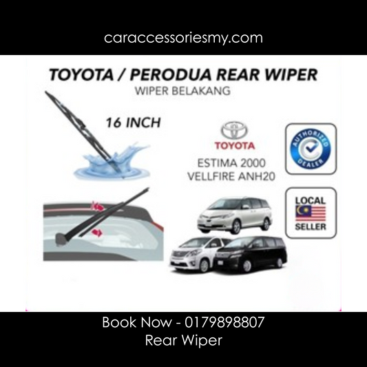 Toyota rear windshield wiper blade windscreen belakang vellfire anh20 estima acr50
