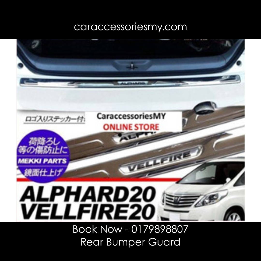 Toyota Alphard Vellfire anh20 Rear Bonnet Chrome Lining rear bumper guard step guard