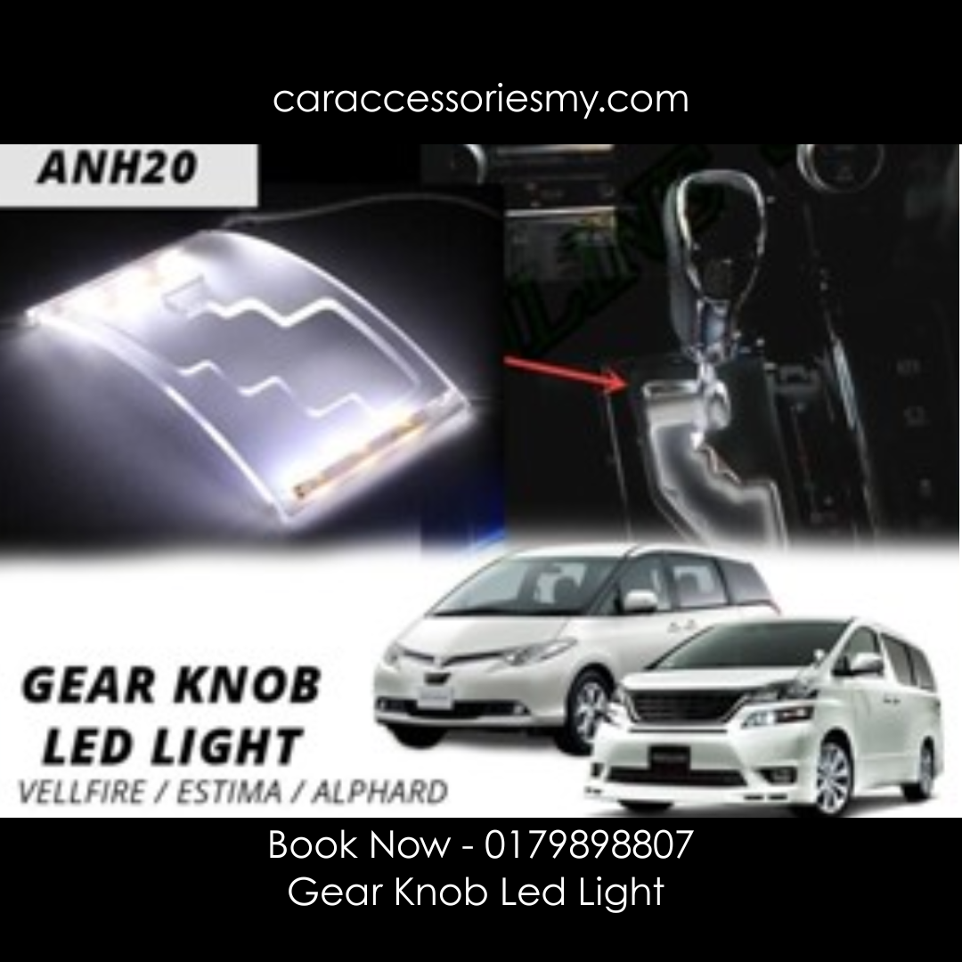 toyota vellfire alphard estima acr50 anh20 anh30 gear shift box blue led panel light gear knob decoration accessories