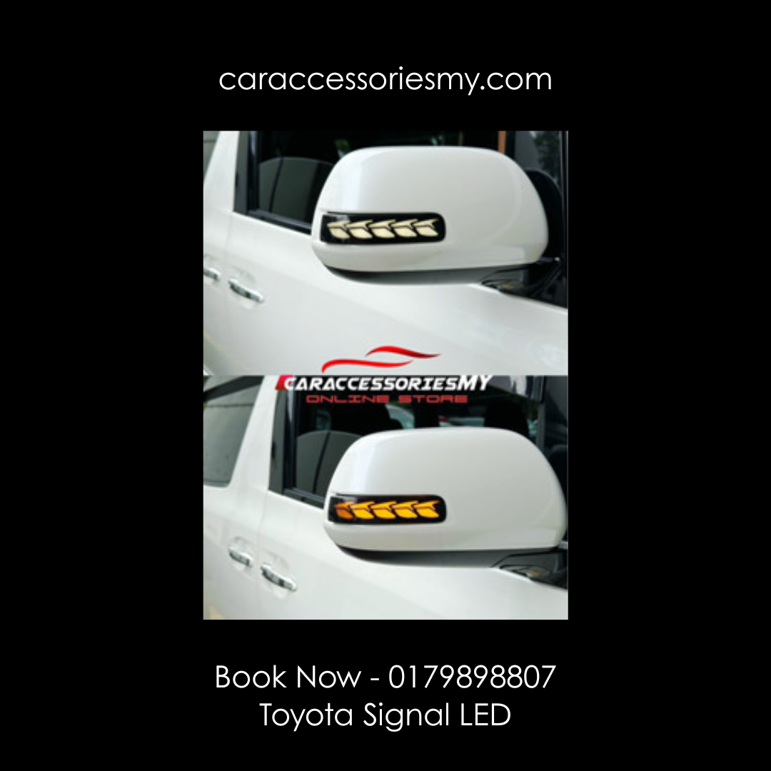 Toyota Alphard vellfire anh20 estima noah Voxy hilux side mirror drl running water turn signal daytime running light