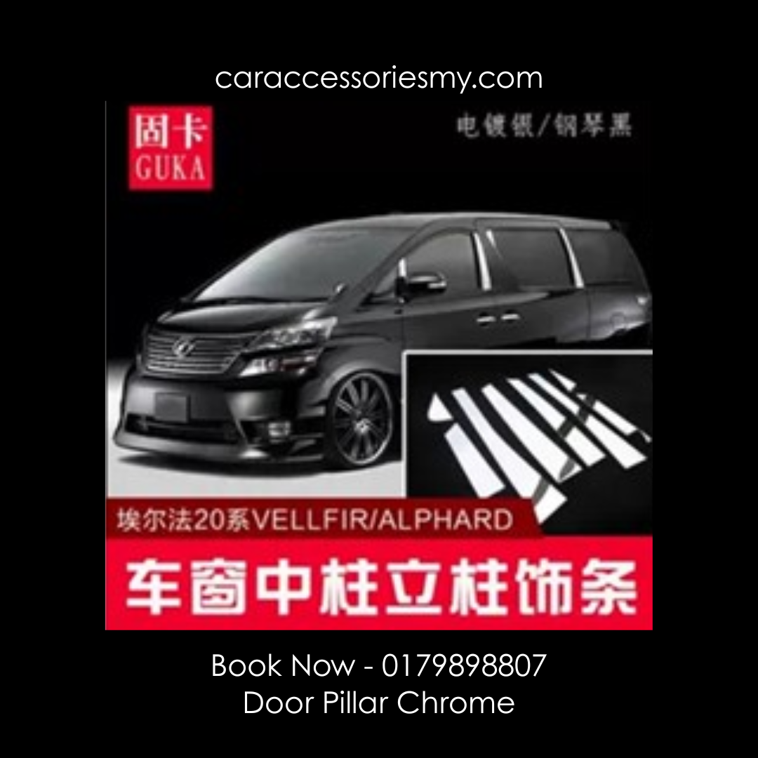 Toyota alphard vellfire ANH20 AH20 2008 2014 Window door Chrome Pillar Cover Trim lining garnish Stainless Steel