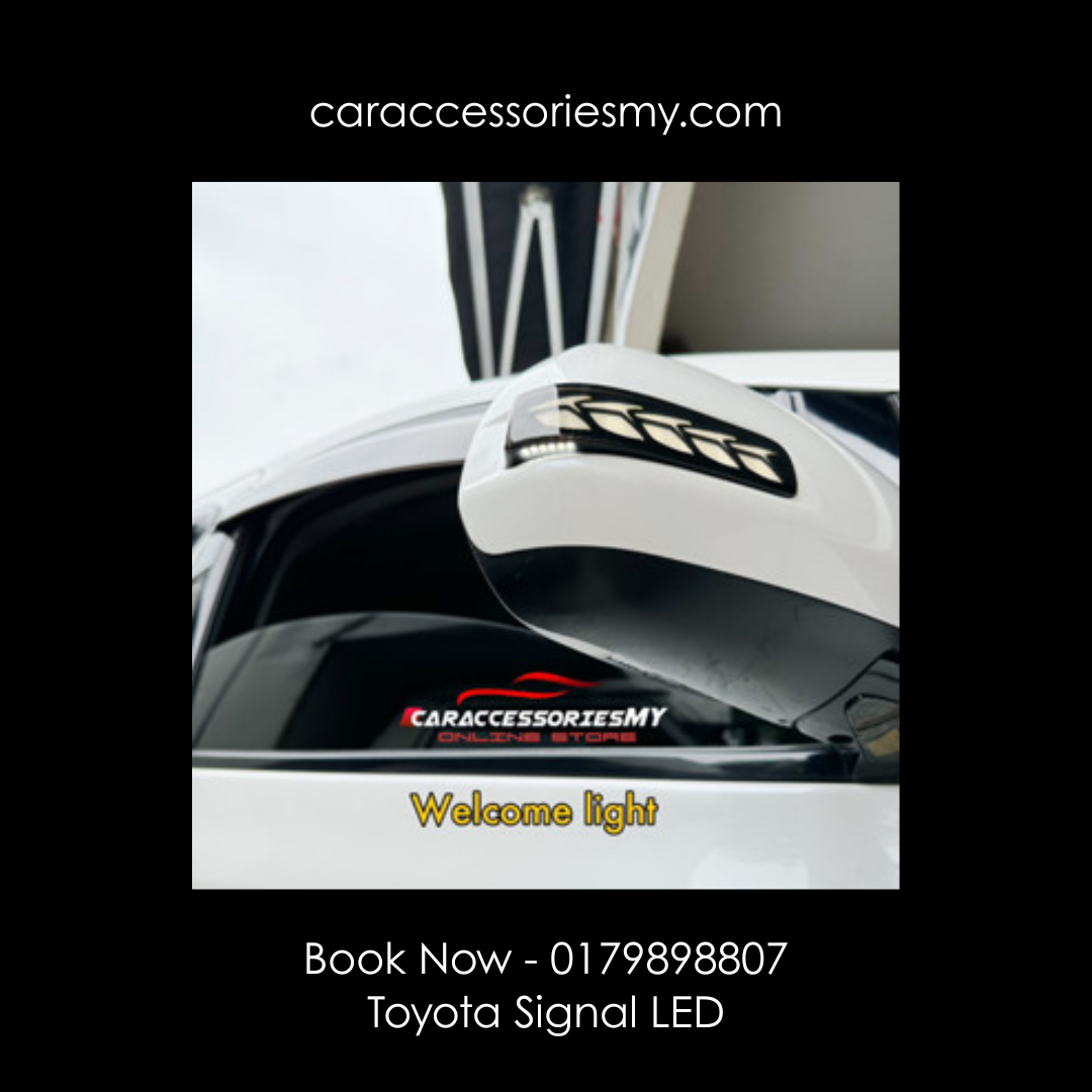 Toyota Alphard vellfire anh20 estima noah Voxy hilux side mirror drl running water turn signal daytime running light