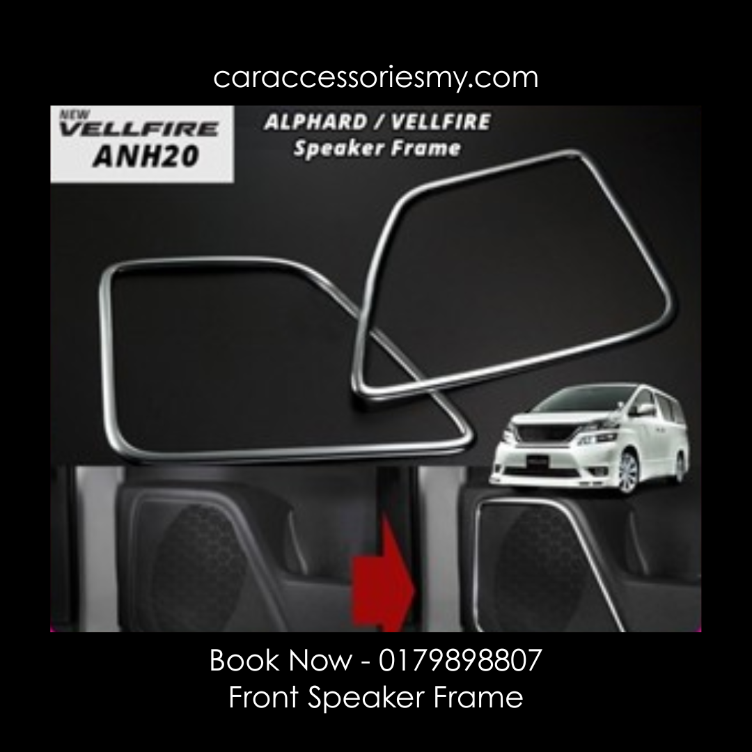 Toyota Vellfire Alphard ANH20 ah20 Front Door Speaker Chrome Lining interior garnish cover decoration trim accessories