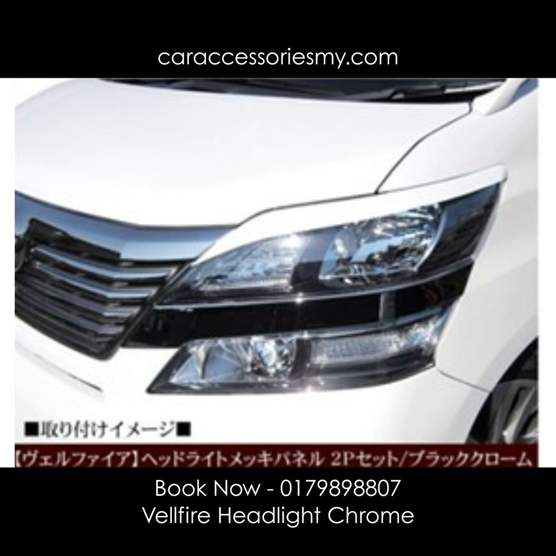 Toyota Vellfire anh20 2012-2014 Head Lamp Chrome Cover headlight chrome trim garnish