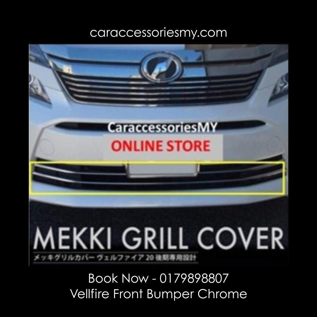 Toyota Vellfire anh20 2012-2014 Z-Grade Front Bumper Grille Chrome Garnish front bumper grill cover trim lining