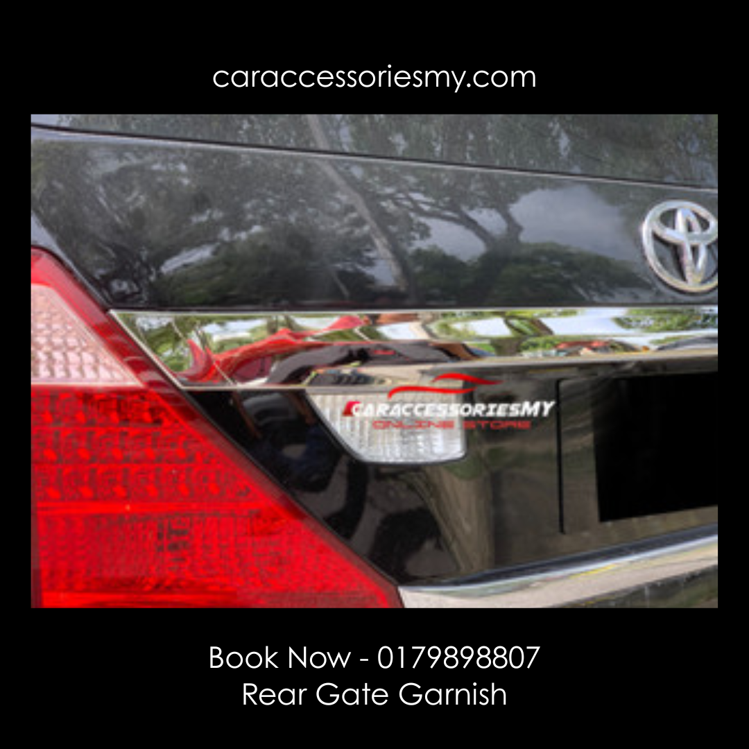 Toyota alphard vellfire anh20 2008 2014 rear trunk garnish chrome cover trim lining stainless steel bonnet