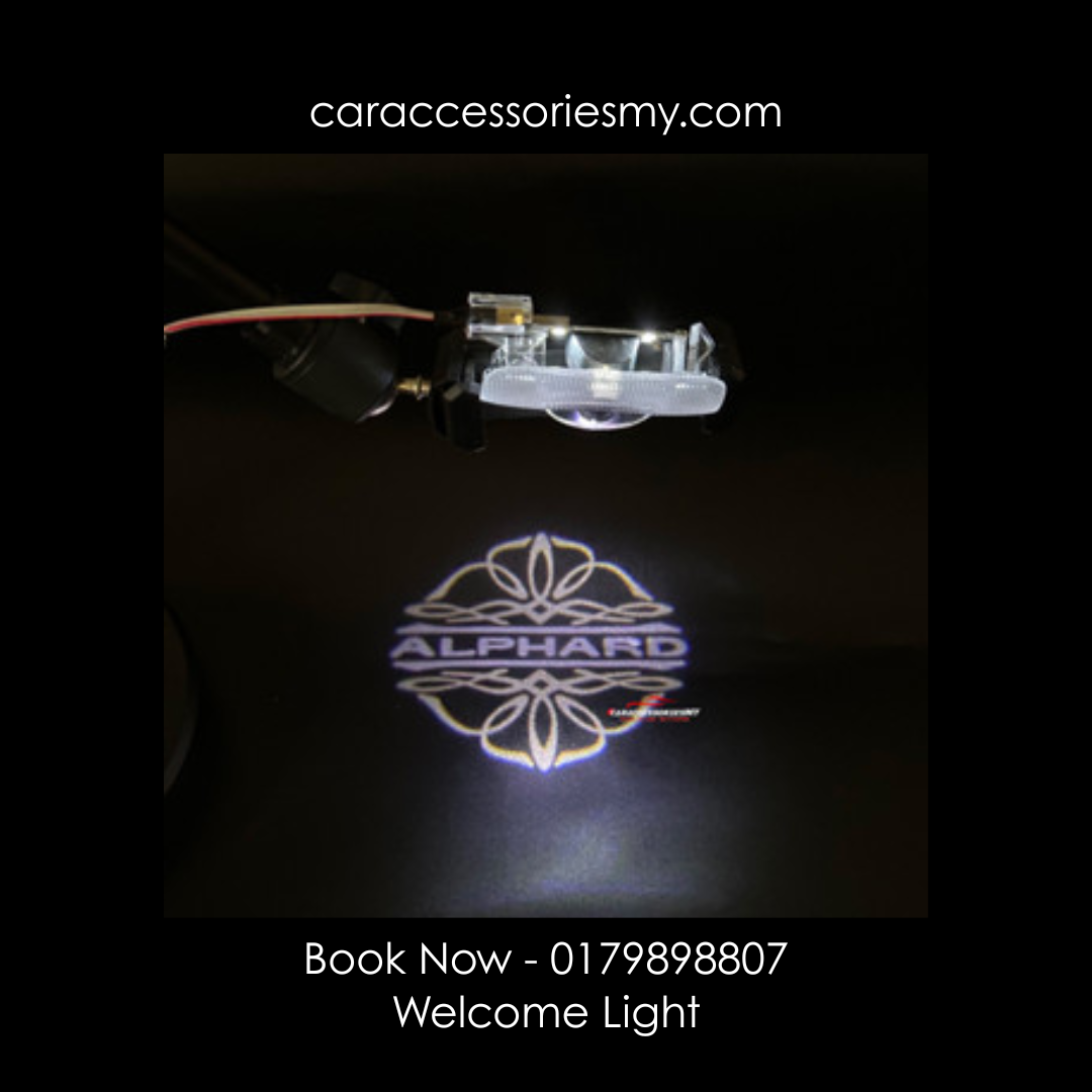Toyota alphard vellfire ghost shadow light welcome light side step logo anh20 front door step agh30 warning lamp