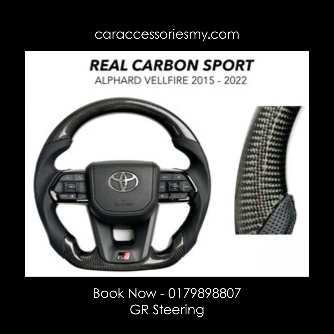 Toyota GR Vellfire Alphard Carbon fiber Steering sport stereng PnP All Model agh30 anh30 anh20 LC300