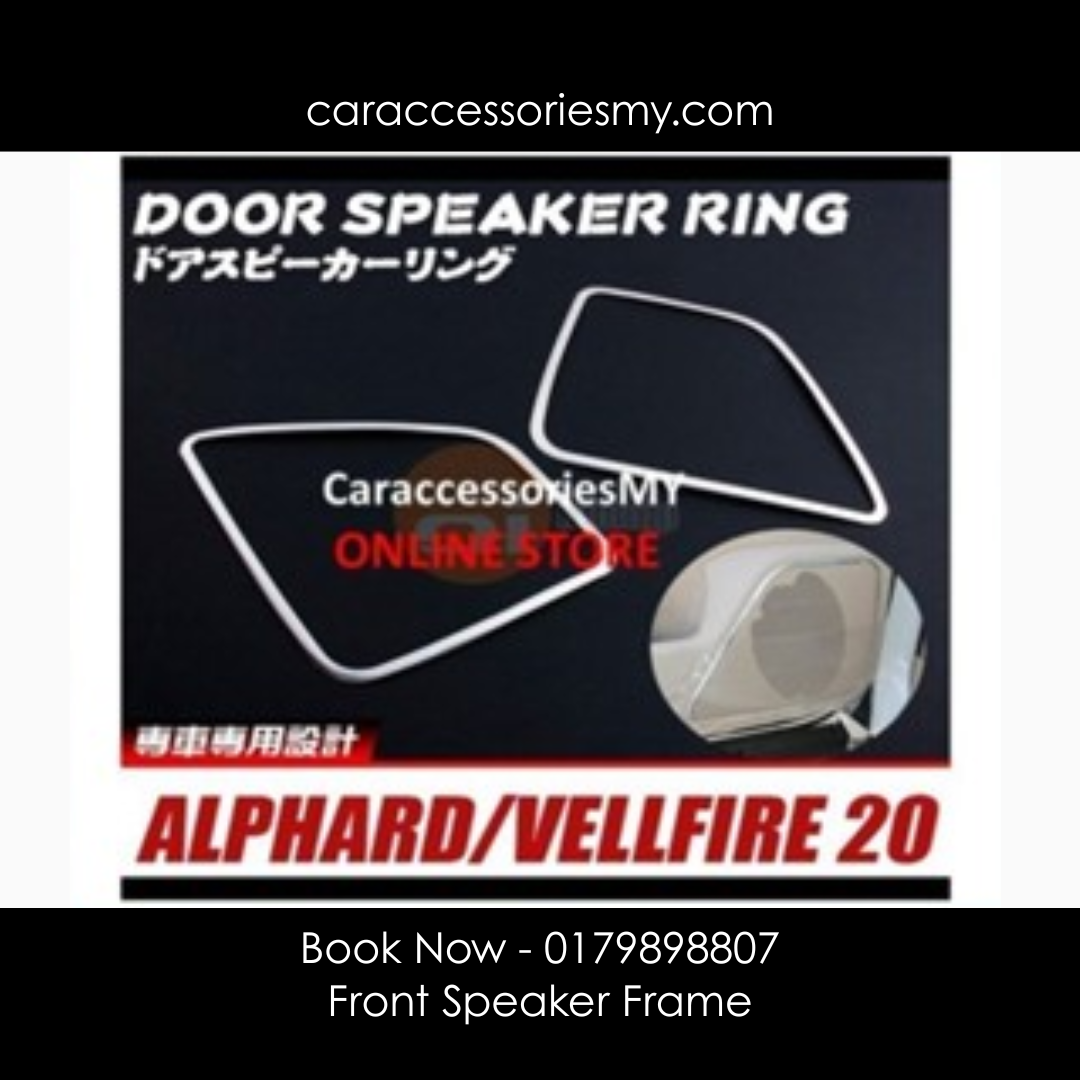 Toyota Vellfire Alphard ANH20 ah20 Front Door Speaker Chrome Lining interior garnish cover decoration trim accessories