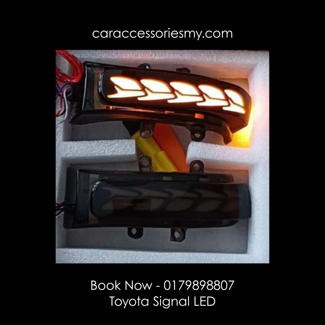 Toyota Alphard vellfire anh20 estima noah Voxy hilux side mirror drl running water turn signal daytime running light