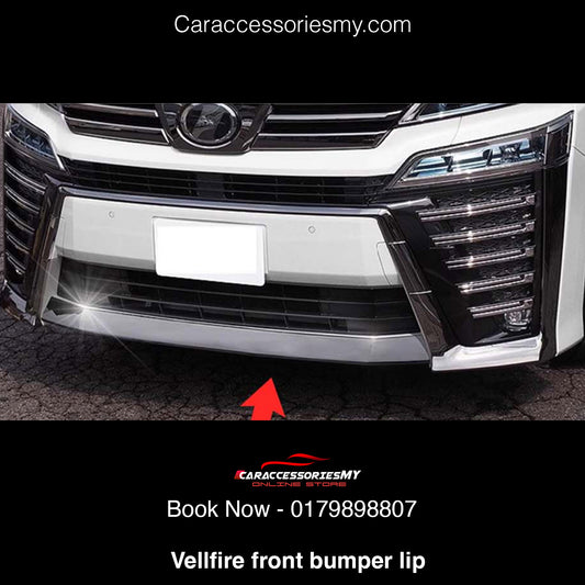 Toyota Vellfire AGH30 front bumper lip chrome YH587