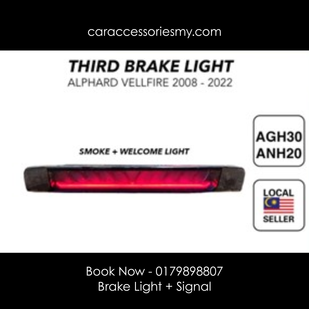 Toyota alphard vellfire estima anh20 agh30 anh30 LED rear Spoiler Third Brake Light With signal light 3rd brake lamp