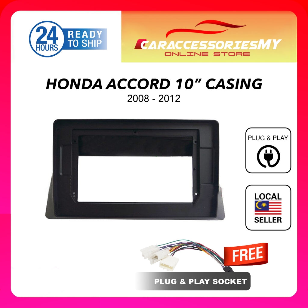Honda Accord 2008to 2012 10 inch Car Android Player casing with socket plug and play