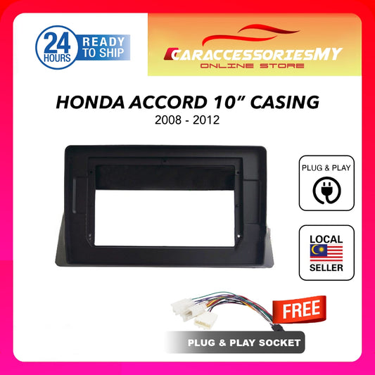 Honda Accord 2008to 2012 10 inch Car Android Player casing with socket plug and play