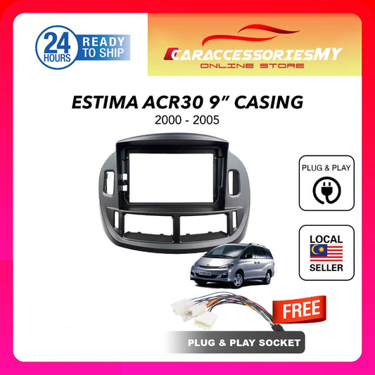 Toyota Estima Acr30 9 inch car android player casing with socket plug and play