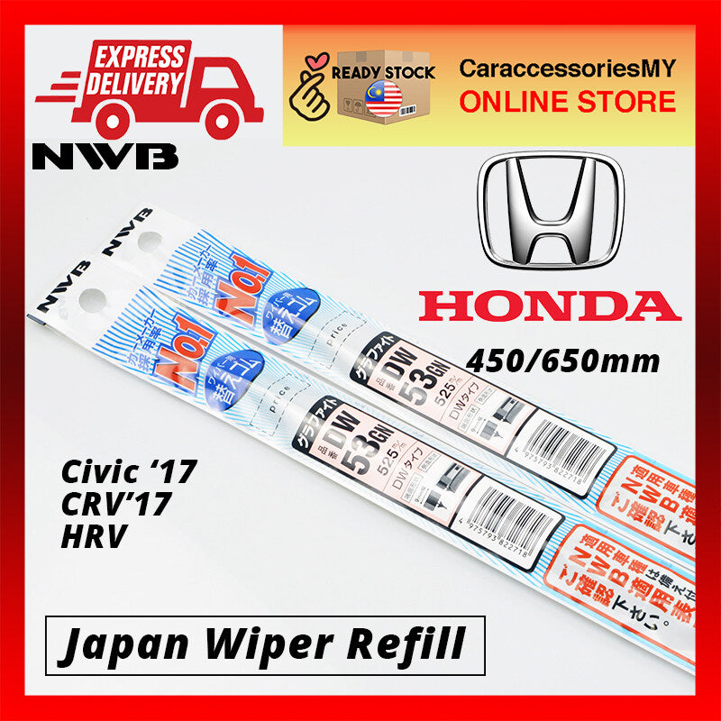 NWB JAPAN WIPER REFILL RUBBER (2 PCS) for Honda civic crv hrv made in japan wiper blade refill car accessories