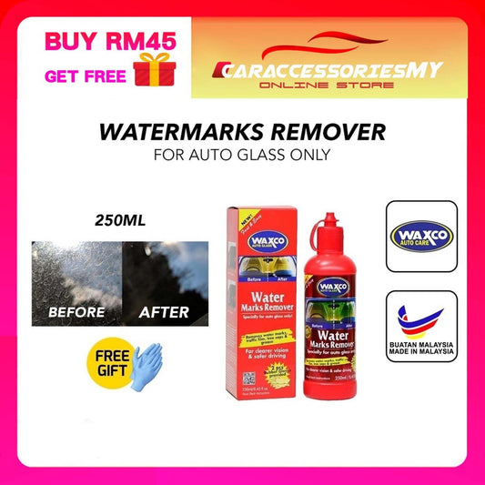 Waxco Water Marks Remover 250ml kereta window windshield car windscreen stain cermin watermark glass water spot