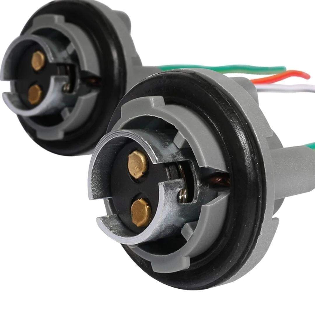 1pcs car brake light socket 1016 brake lamp bulb 2 leg steel socket with cover