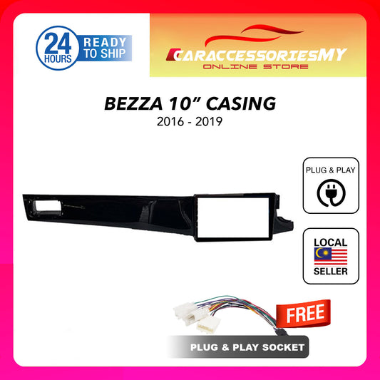 Perodua Bezza 10 inch Android Player casing with socket plug and play
